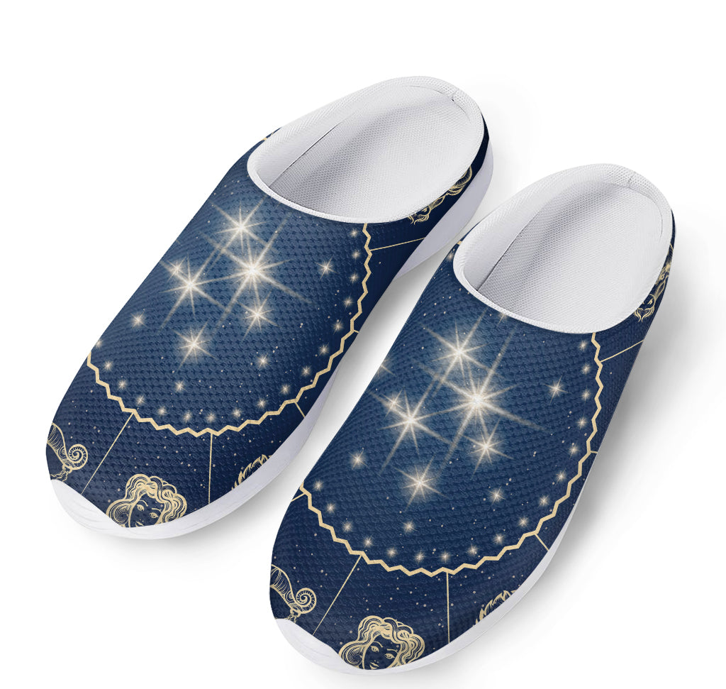Zodiac Astrology Symbols Print Mesh Casual Shoes