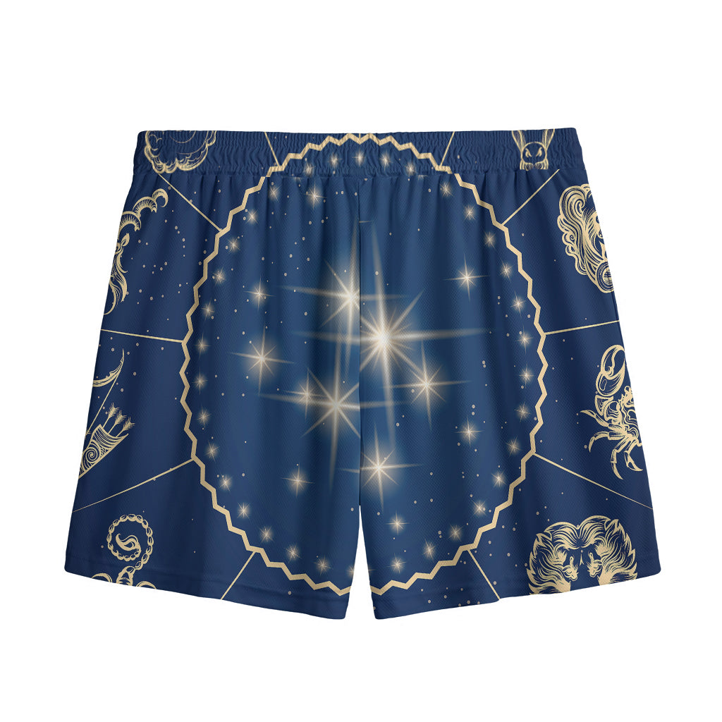 Zodiac Astrology Symbols Print Mesh Shorts