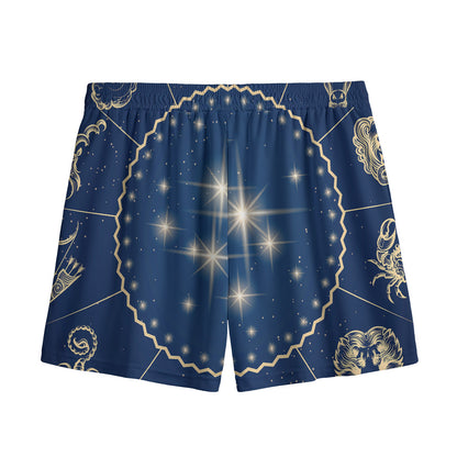 Zodiac Astrology Symbols Print Mesh Shorts