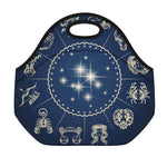 Zodiac Astrology Symbols Print Neoprene Lunch Bag