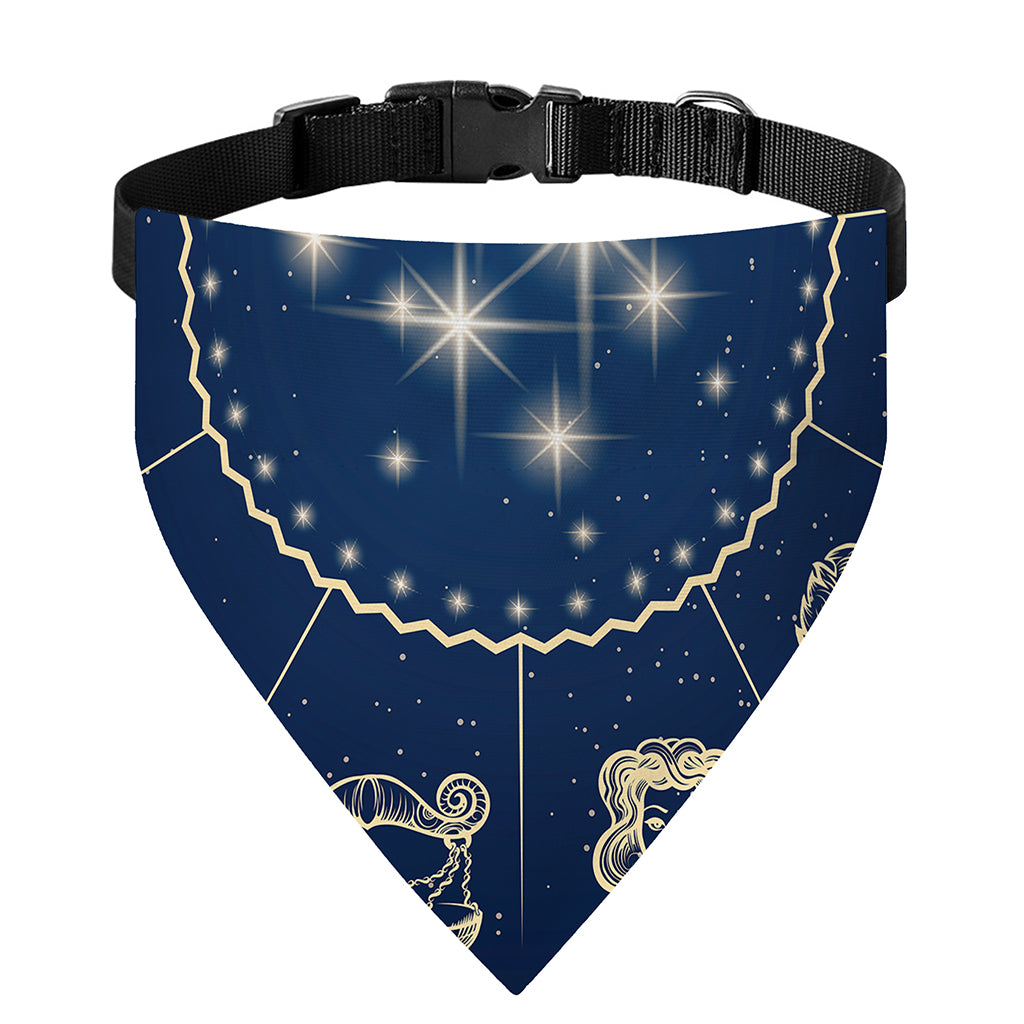 Zodiac Astrology Symbols Print Over The Collar Dog Bandana