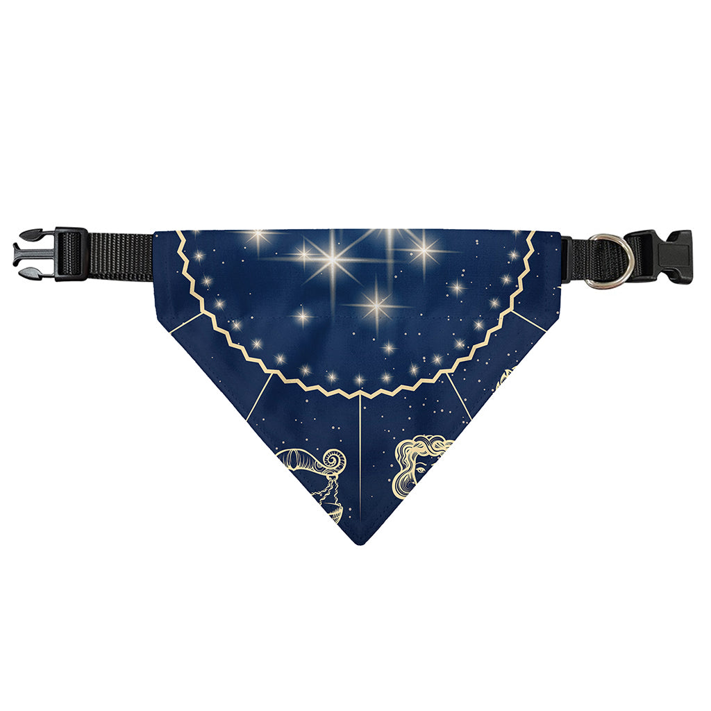 Zodiac Astrology Symbols Print Over The Collar Dog Bandana