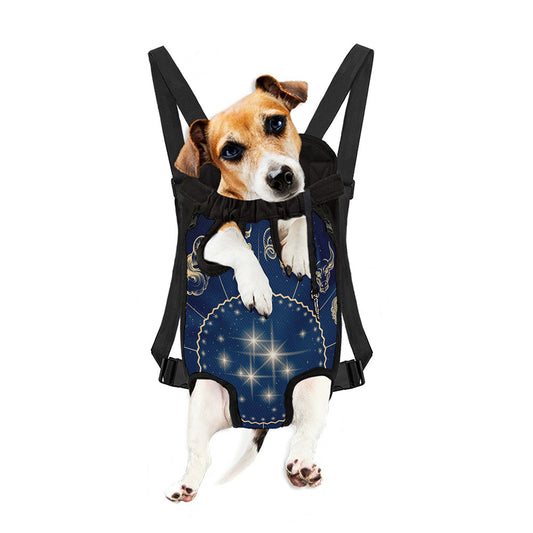 Zodiac Astrology Symbols Print Pet Carrier Backpack