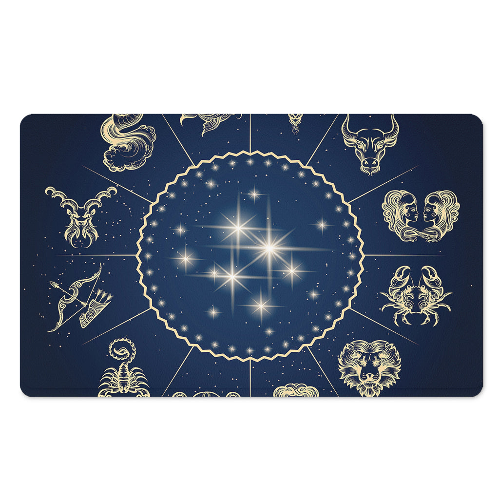Zodiac Astrology Symbols Print Polyester Doormat