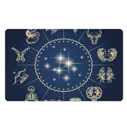 Zodiac Astrology Symbols Print Polyester Doormat