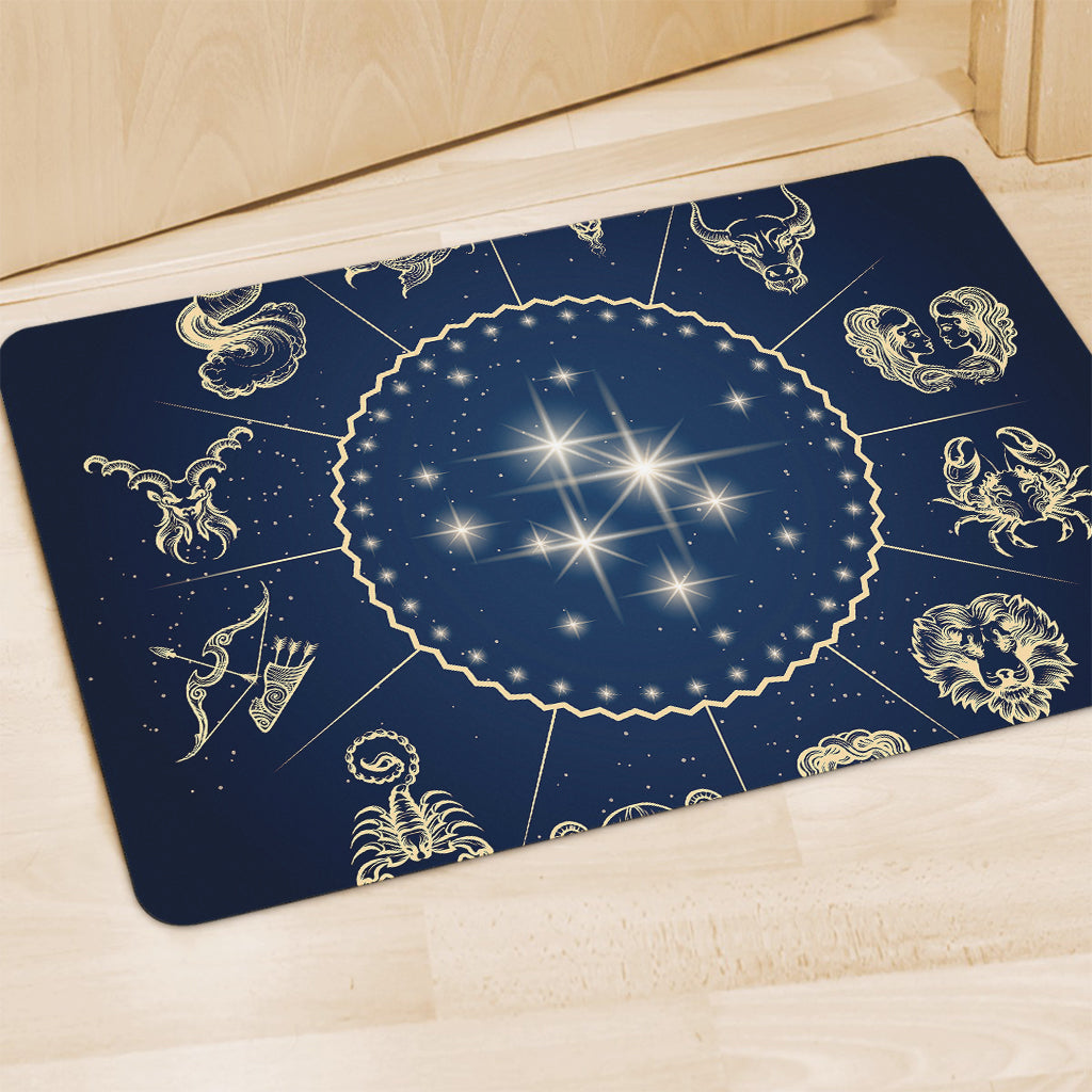 Zodiac Astrology Symbols Print Polyester Doormat