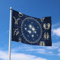 Zodiac Astrology Symbols Print Polyester Flag