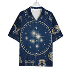 Zodiac Astrology Symbols Print Rayon Hawaiian Shirt