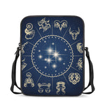 Zodiac Astrology Symbols Print Rectangular Crossbody Bag