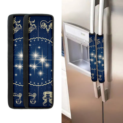 Zodiac Astrology Symbols Print Refrigerator Handle Covers