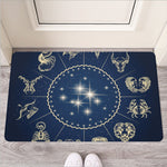Zodiac Astrology Symbols Print Rubber Doormat