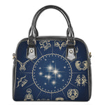 Zodiac Astrology Symbols Print Shoulder Handbag