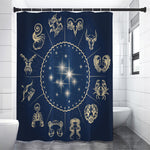 Zodiac Astrology Symbols Print Shower Curtain