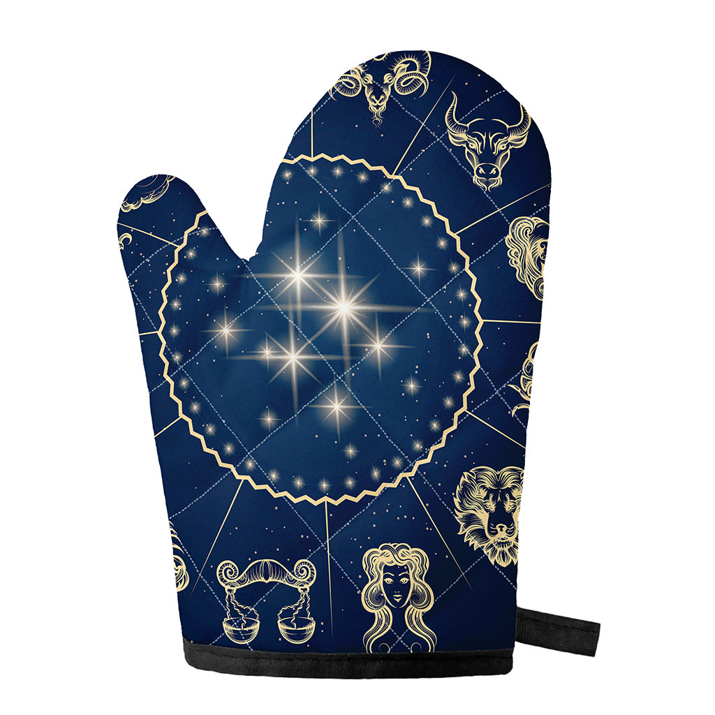 Zodiac Astrology Symbols Print Single Oven Mitt
