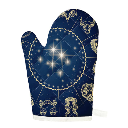 Zodiac Astrology Symbols Print Single Oven Mitt