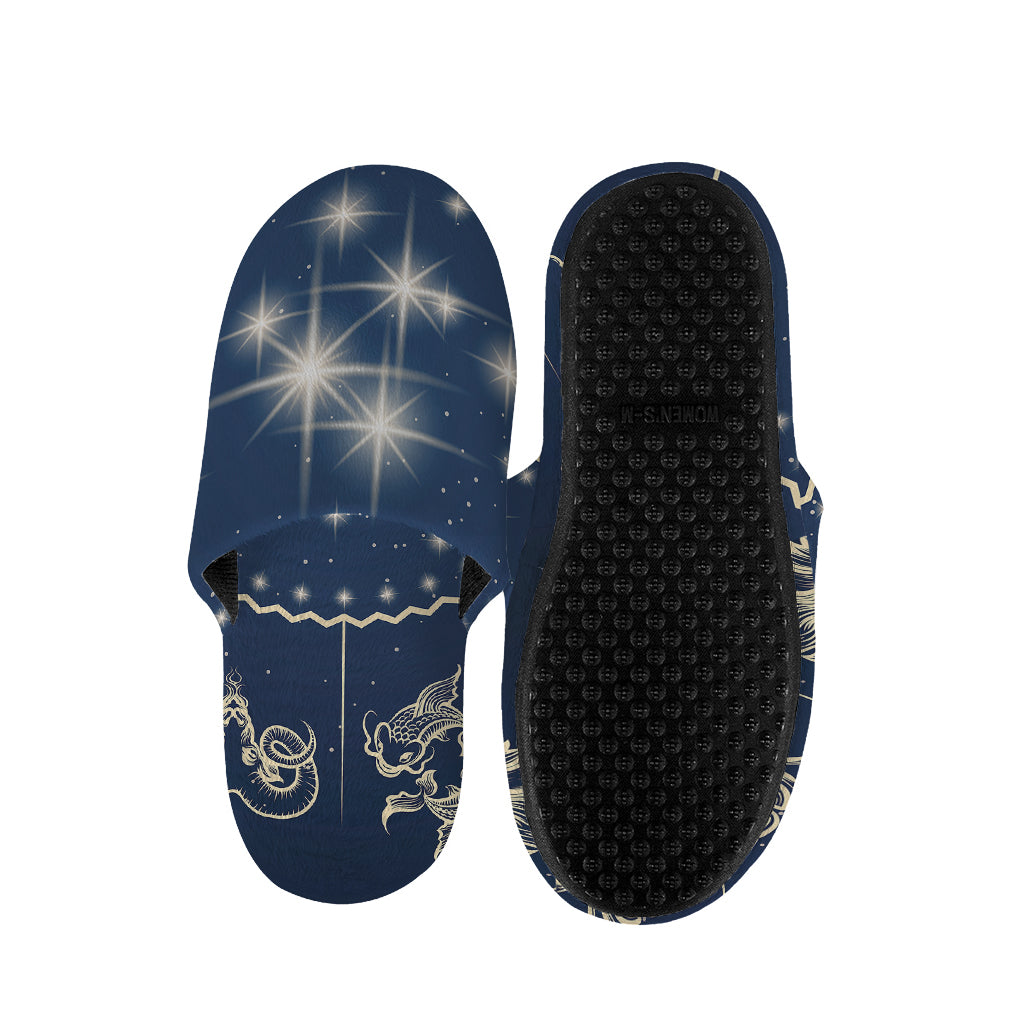 Zodiac Astrology Symbols Print Slippers