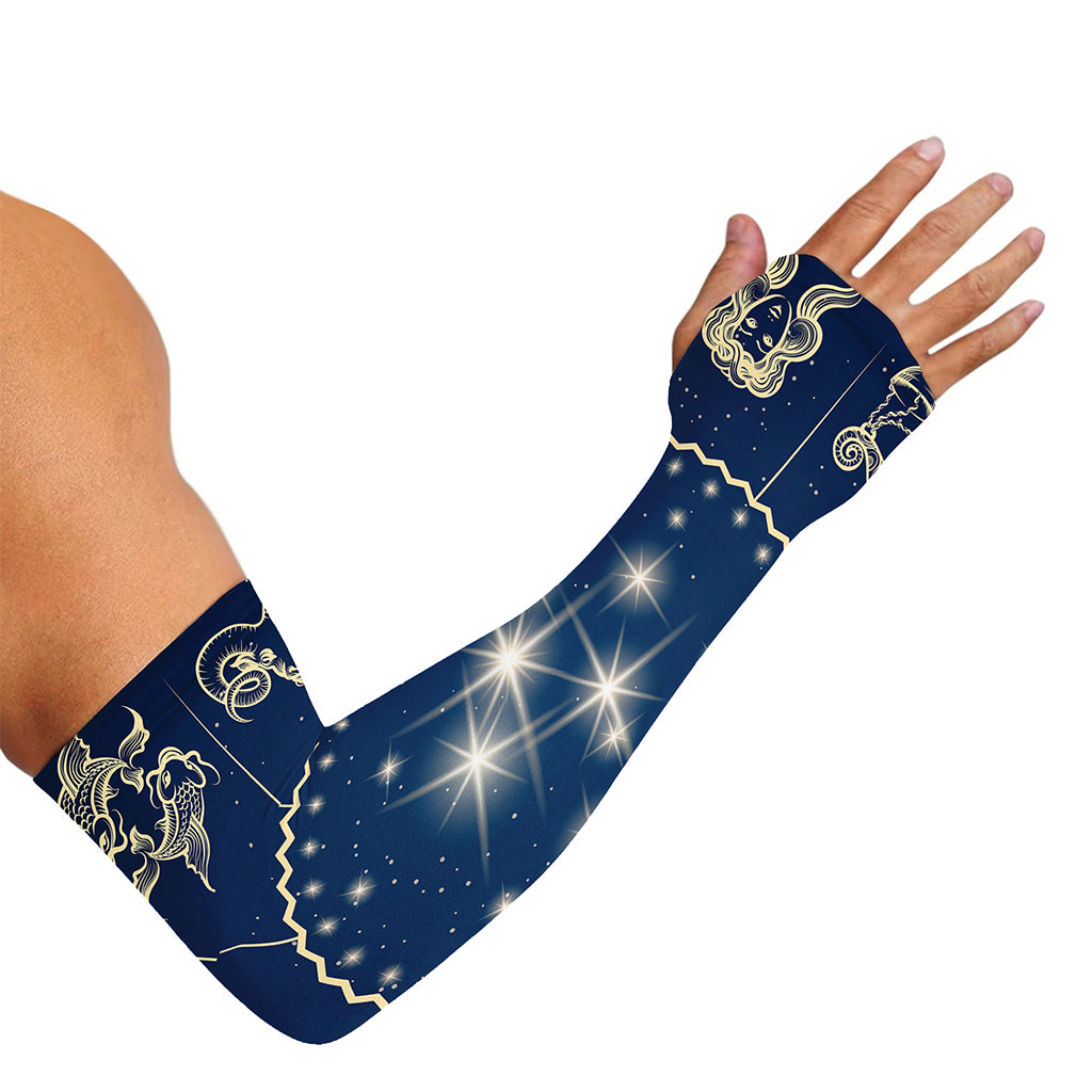 Zodiac Astrology Symbols Print Sun Protection Arm Sleeves