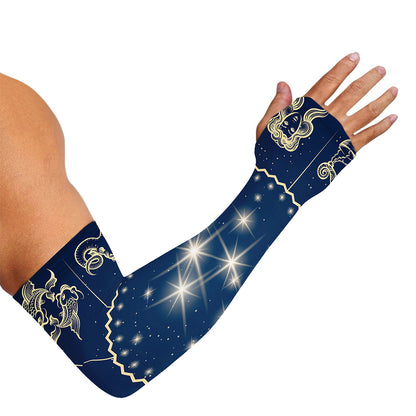 Zodiac Astrology Symbols Print Sun Protection Arm Sleeves
