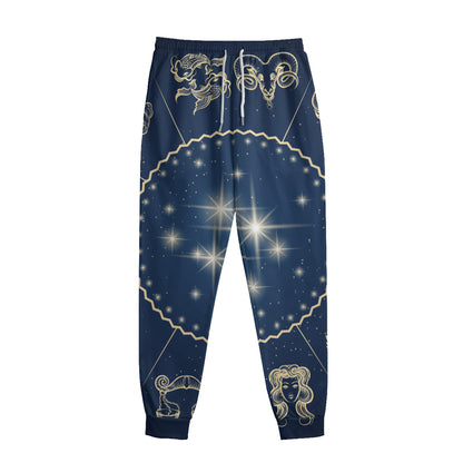 Zodiac Astrology Symbols Print Sweatpants