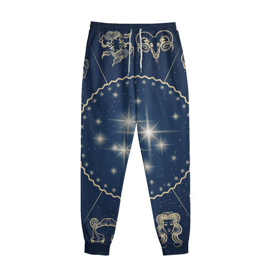 Zodiac Astrology Symbols Print Sweatpants