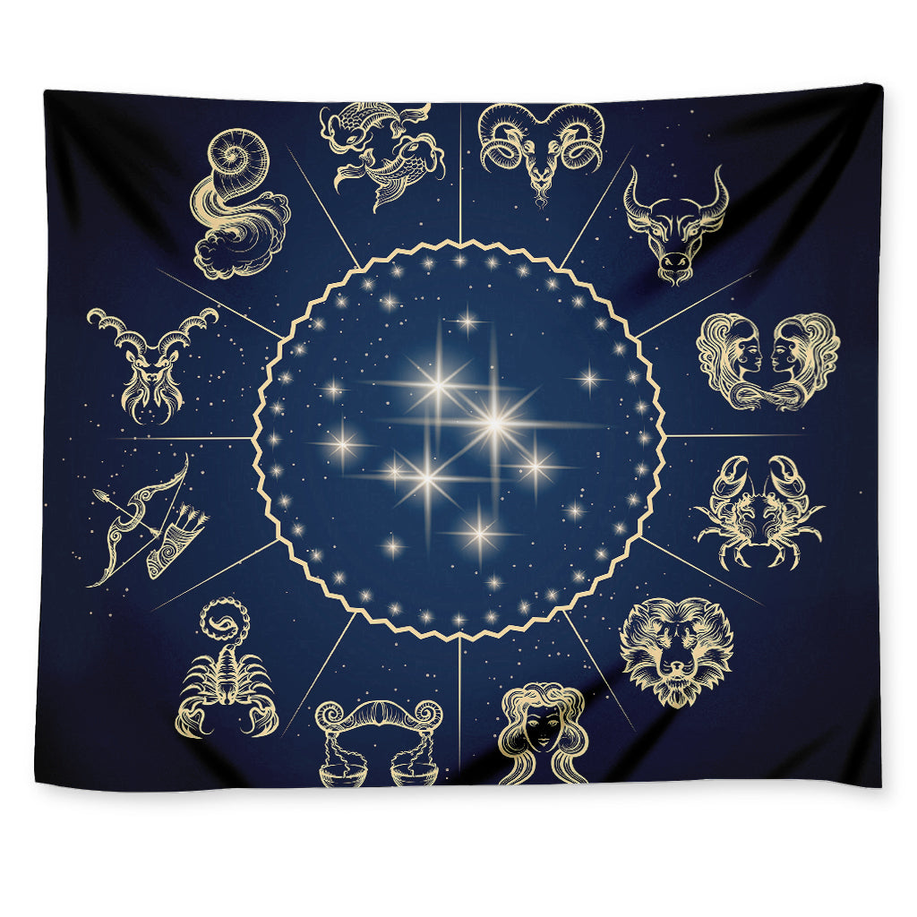 Zodiac Astrology Symbols Print Tapestry