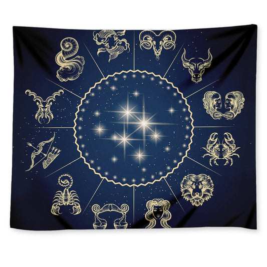Zodiac Astrology Symbols Print Tapestry