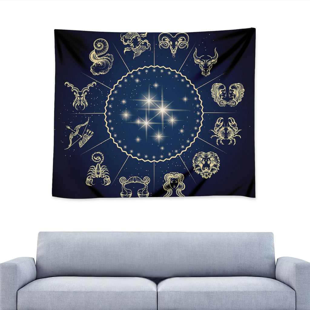 Zodiac Astrology Symbols Print Tapestry