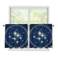 Zodiac Astrology Symbols Print Tier Curtains