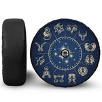 Zodiac Astrology Symbols Print Tire Cover With Camera Hole