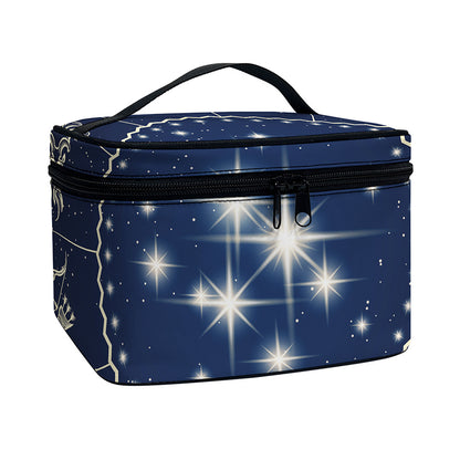 Zodiac Astrology Symbols Print Travel Makeup Bag