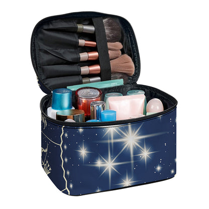 Zodiac Astrology Symbols Print Travel Makeup Bag