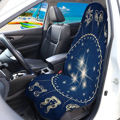 Zodiac Astrology Symbols Print Waterproof Car Seat Cover