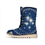 Zodiac Astrology Symbols Print Winter Boots