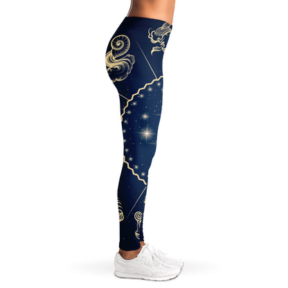 Zodiac Astrology Symbols Print Women's Leggings