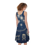 Zodiac Astrology Symbols Print Women's Sleeveless Dress