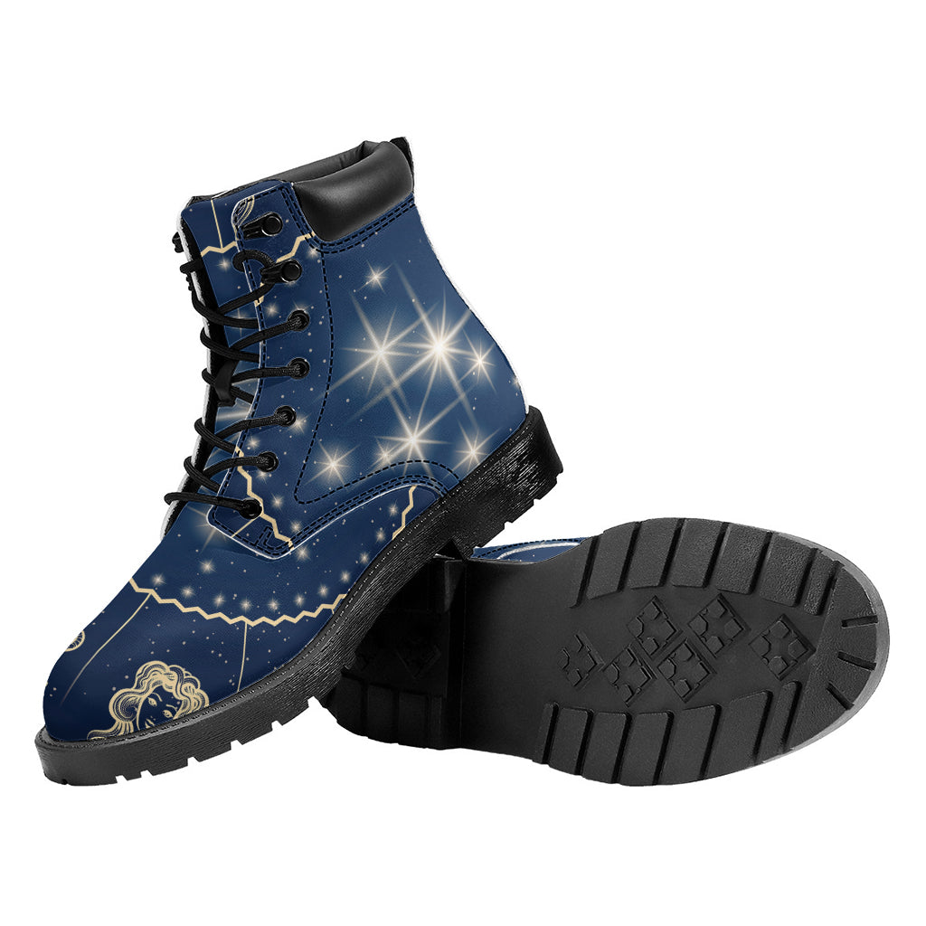 Zodiac Astrology Symbols Print Work Boots