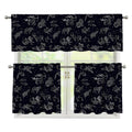 Zodiac Constellation Pattern Print 3 Piece Kitchen Curtains