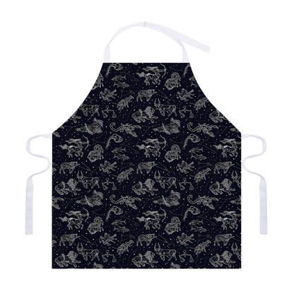 Zodiac Constellation Pattern Print Adjustable Apron