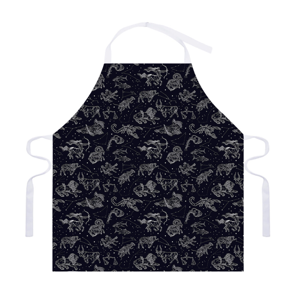 Zodiac Constellation Pattern Print Adjustable Apron