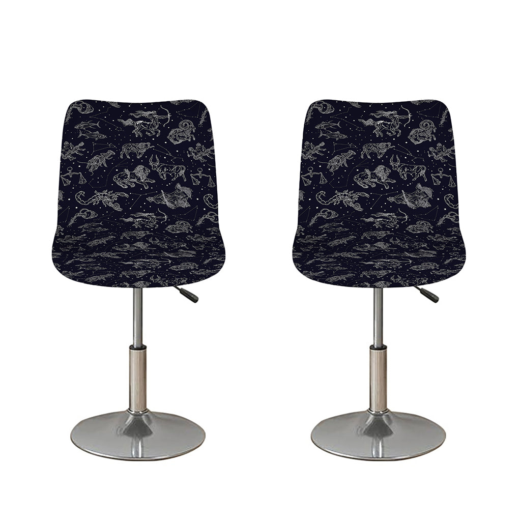 Zodiac Constellation Pattern Print Bar Stool Covers