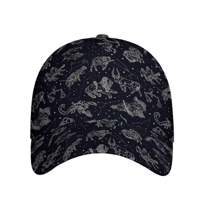 Zodiac Constellation Pattern Print Baseball Cap