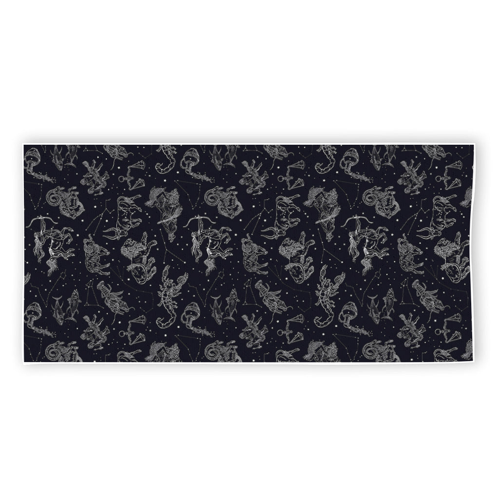 Zodiac Constellation Pattern Print Beach Towel