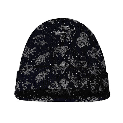 Zodiac Constellation Pattern Print Beanie