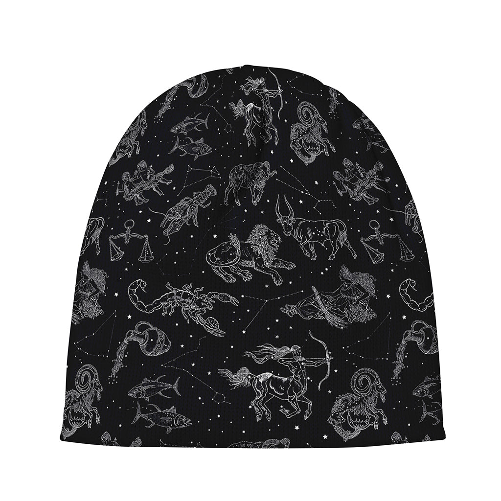 Zodiac Constellation Pattern Print Beanie