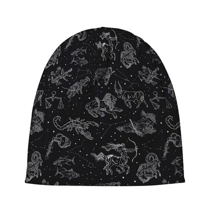 Zodiac Constellation Pattern Print Beanie