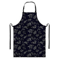 Zodiac Constellation Pattern Print Bib Apron With Pocket