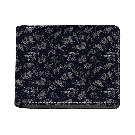 Zodiac Constellation Pattern Print Bifold Wallet