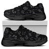 Zodiac Constellation Pattern Print Black Chunky Shoes