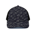 Zodiac Constellation Pattern Print Black Mesh Trucker Hat