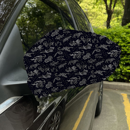 Zodiac Constellation Pattern Print Car Side Mirror Covers